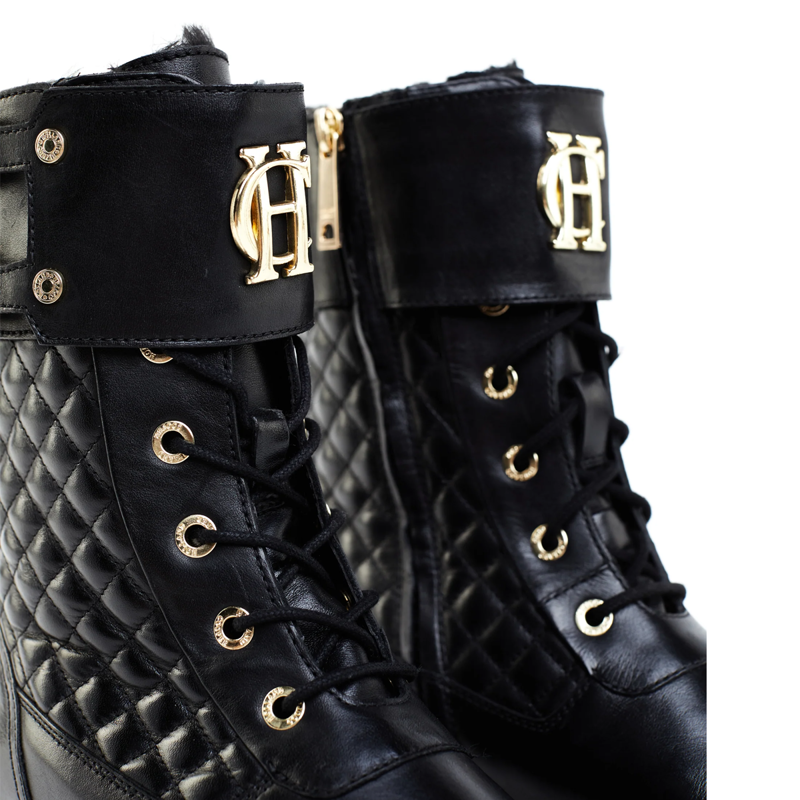 Holland Cooper Camden Biker Boot - Black-5